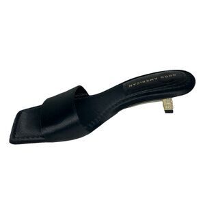 Good American‎ NWOB Kickstand Slide Sandal Mules Black Womens Size 6.5 GA117K-X